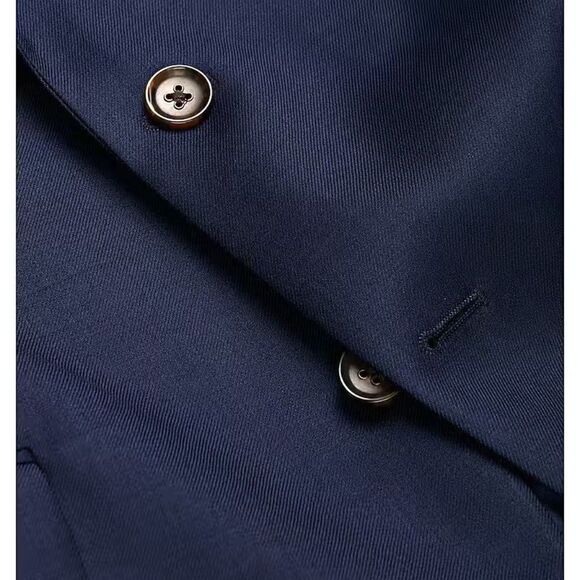 56R Jos A Bank Traveler Tailored Fit Sportcoat Blazer Bright Navy D010048 - Picture 10 of 10